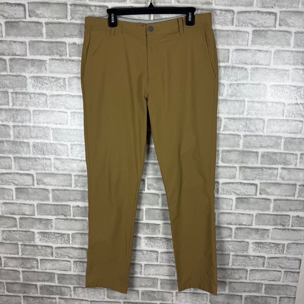 Puma Golf Jackpot 5-Pocket Pants Mens 34 x32 Tan Brown Stretch Performance Chino